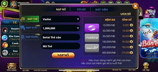 68gamebai reviews Nạp tiền TaiSieuNo.Vin