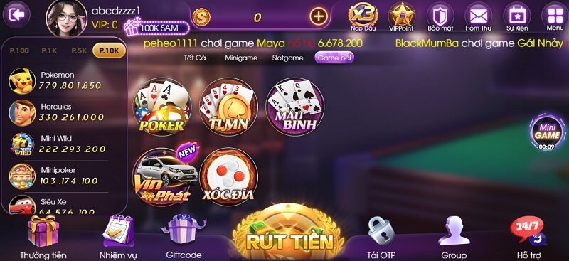 Game bài chưa nhiều nhưng chất lượng không phải bàn cãi