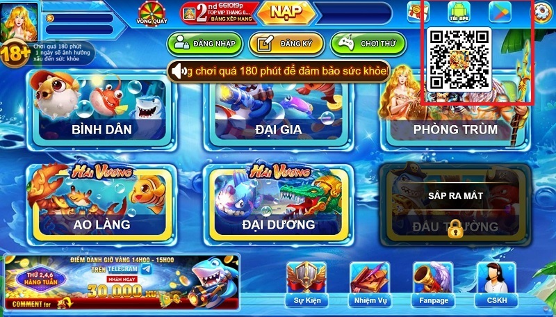 Đa dạng các phòng game để hội viên lựa chọn theo khả năng