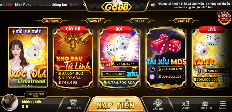 Cổng game với kho game hấp dẫn nhiều bet thủ