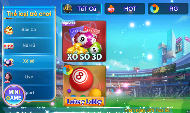 Trải nghiệm Xổ số 3D cực hot và Lottery Lobby với tỷ lệ ăn cược hấp dẫn