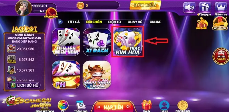 Bạn tìm chọn trách kim hoa 68 game bài ở ngay giao diện