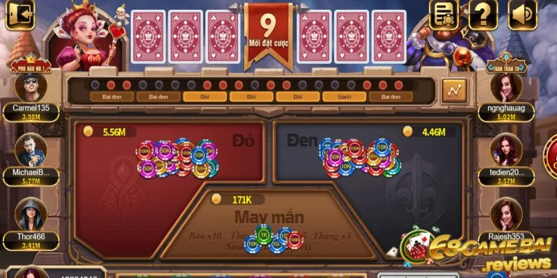 Game đổi thưởng ấn tượng đại chiến đỏ đen 68 game bài